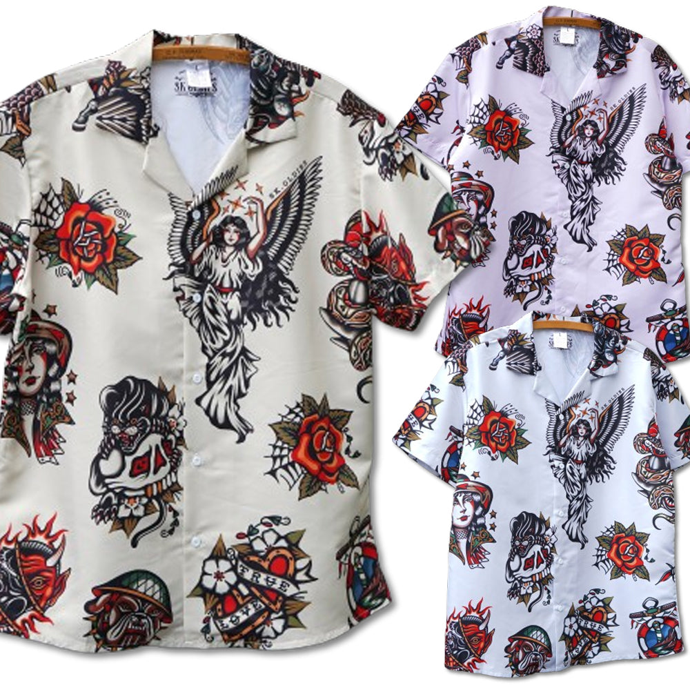 ※受注販売 SK OLDIES pattern shirt “OLD SCHOOL”