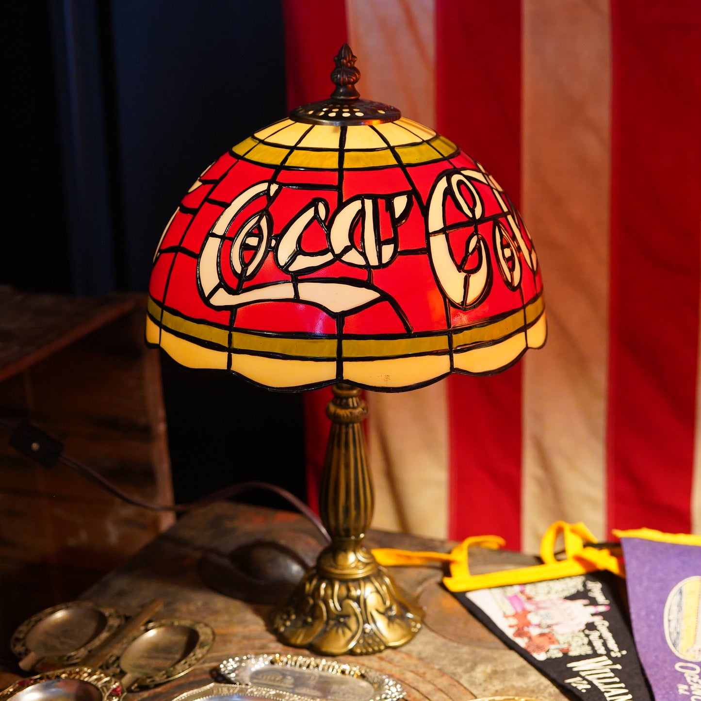 Coca-Cola ステンドグラス デスクランプ