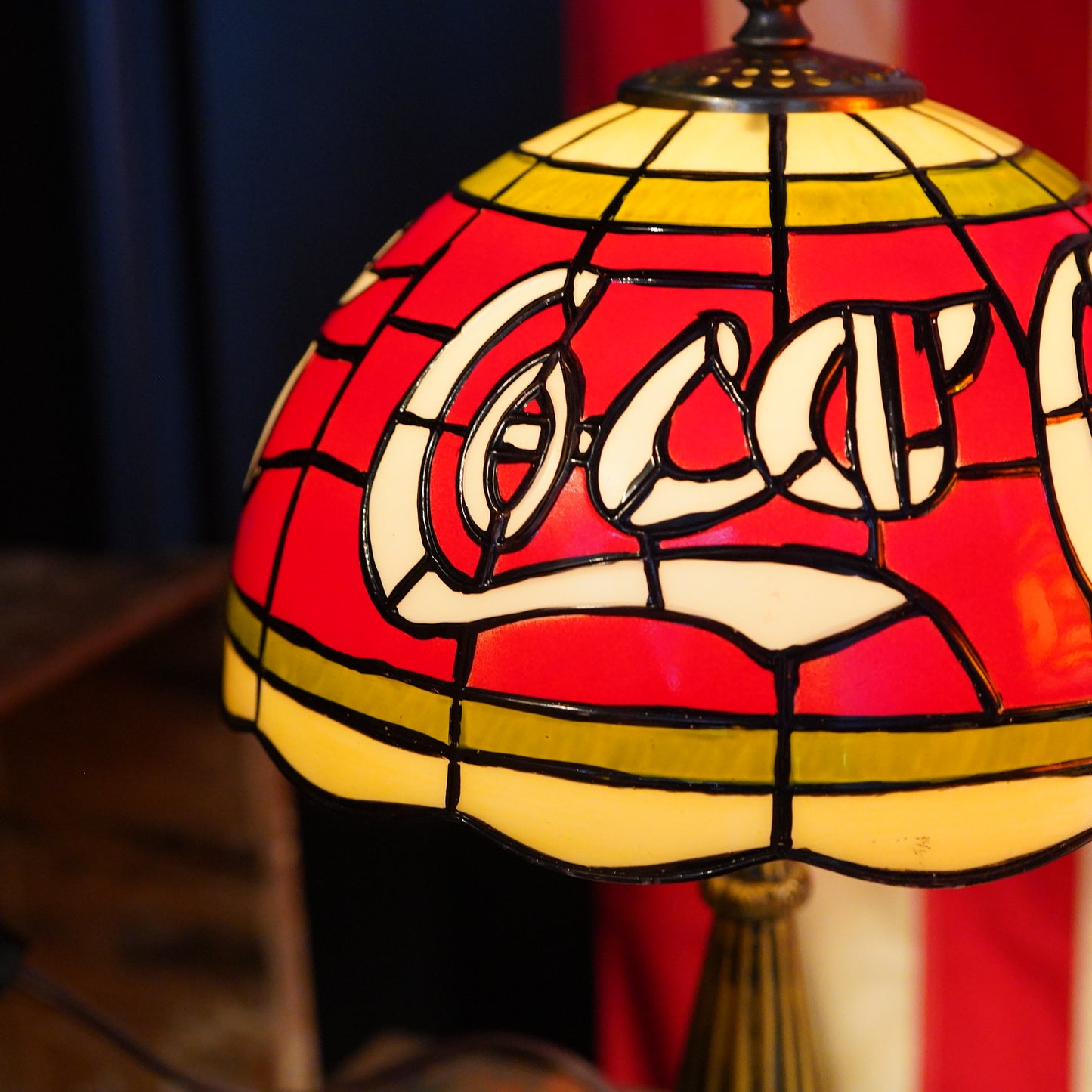 Coca-Cola ステンドグラス デスクランプ