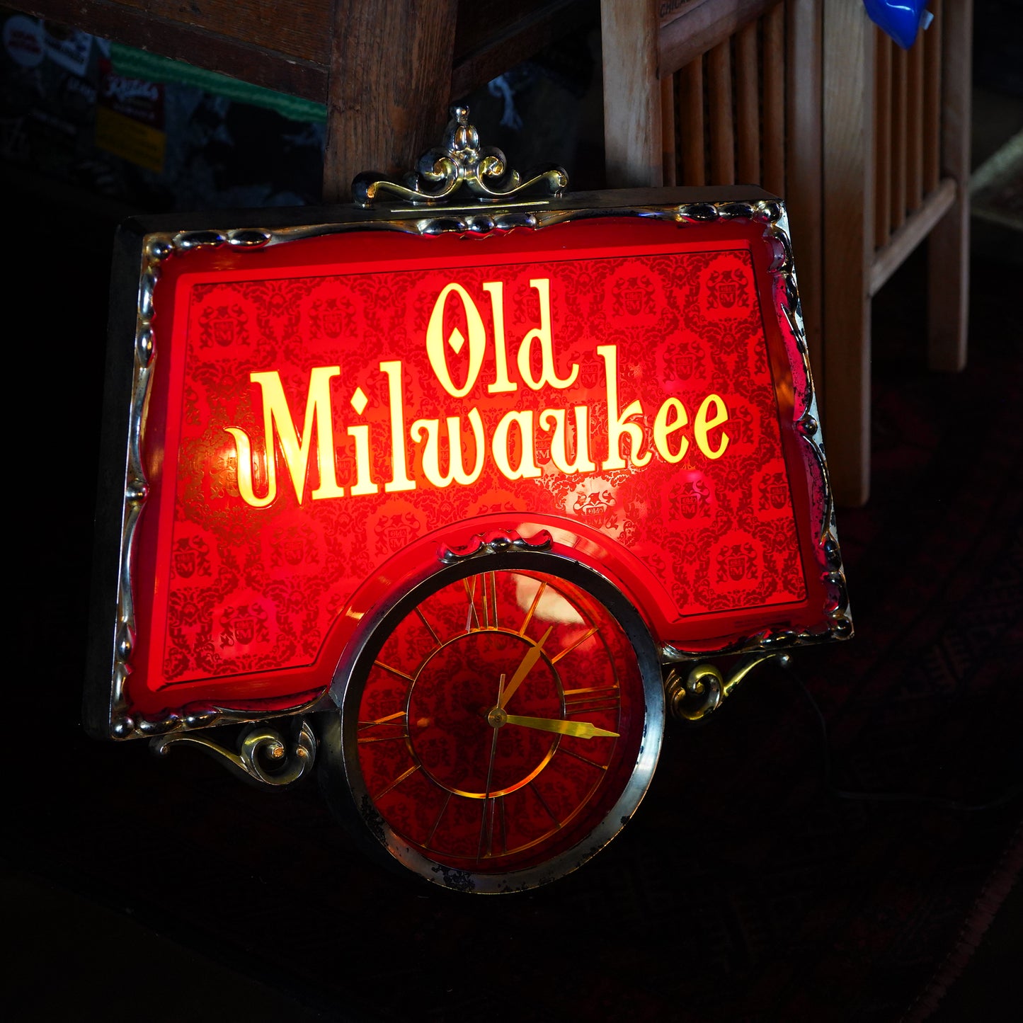 Old Milwaukee クロックライトサイン