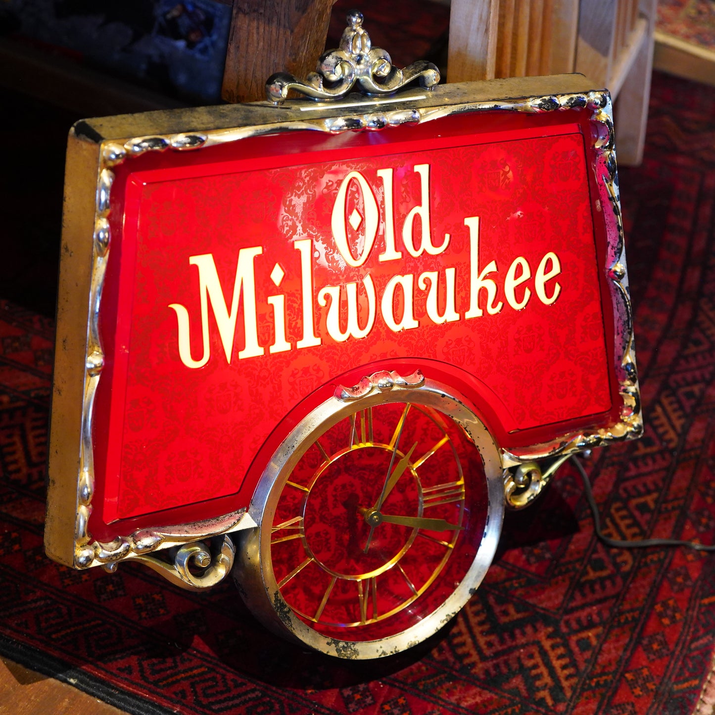Old Milwaukee クロックライトサイン