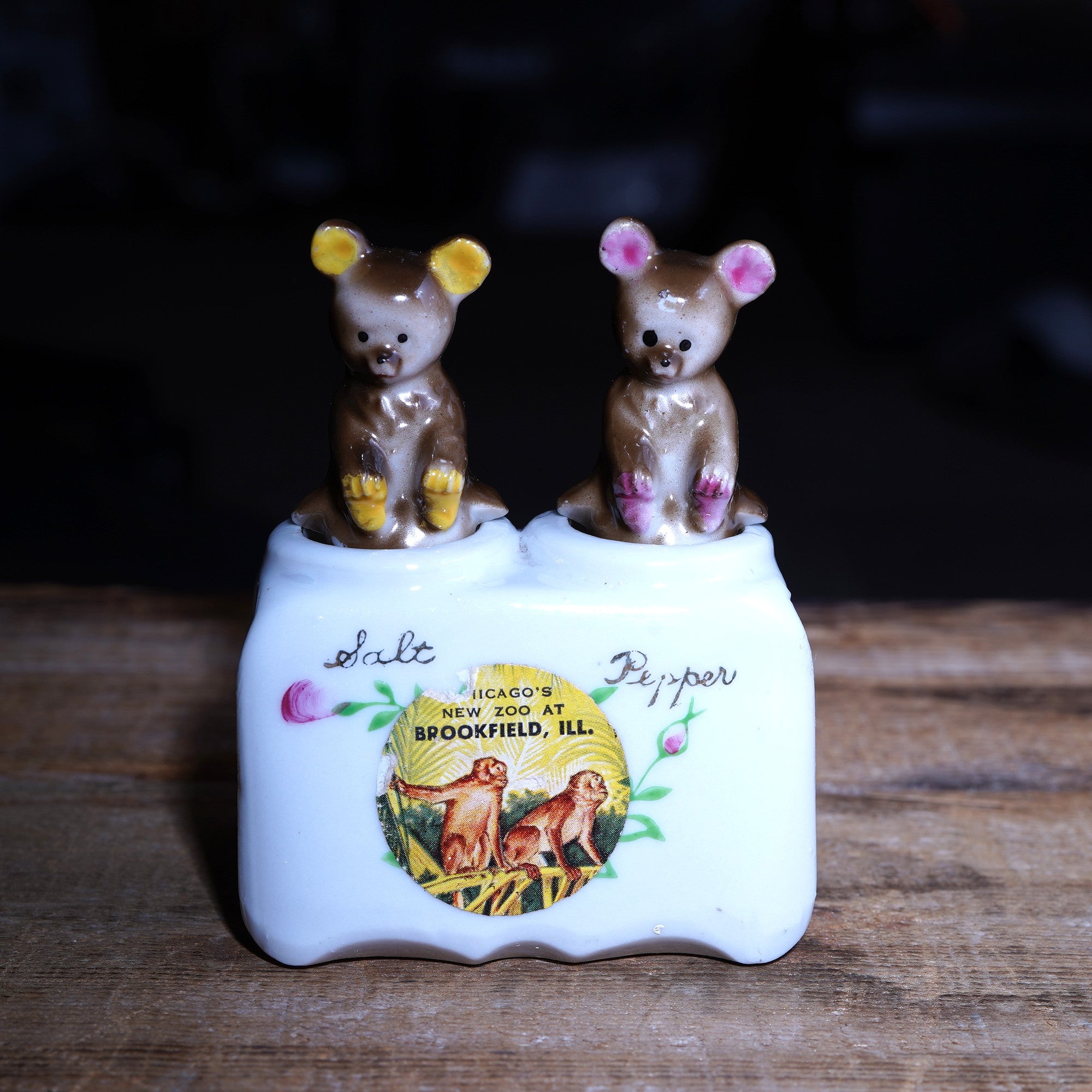 未使用レトロ　クマのおじさん S・Pセット ソルト＆ペッパー 1950's クマ ソルト&ペッパー – SK OLDIES