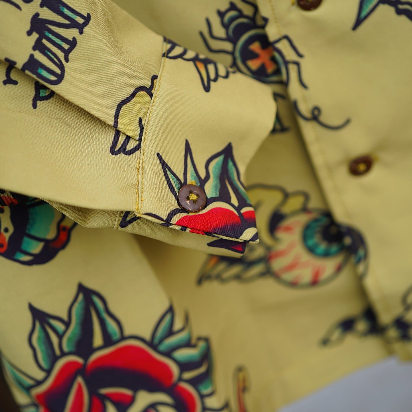 SK OLDIES pattern L/S shirt BLACKSTAR TATTOO JUN