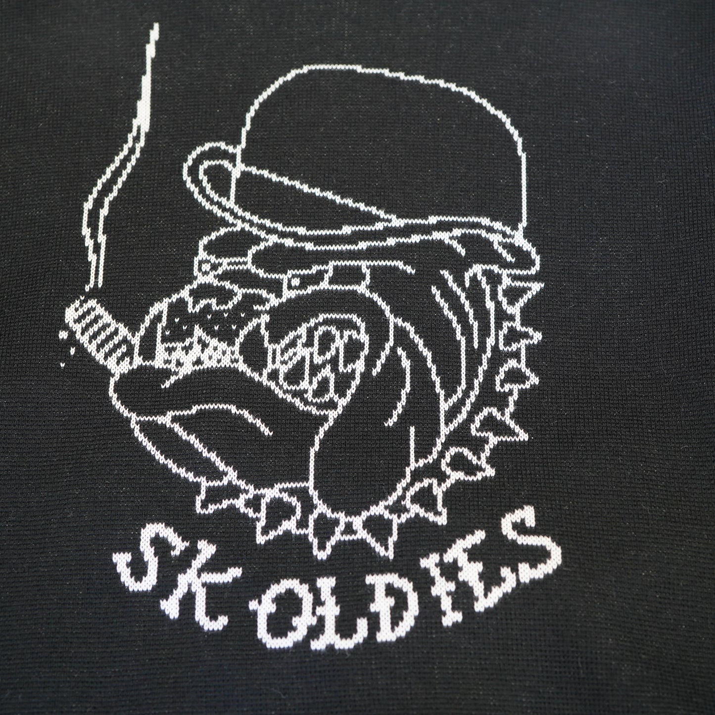 SK OLDIES ジャガードクルーネックセーター "Gang Bull"