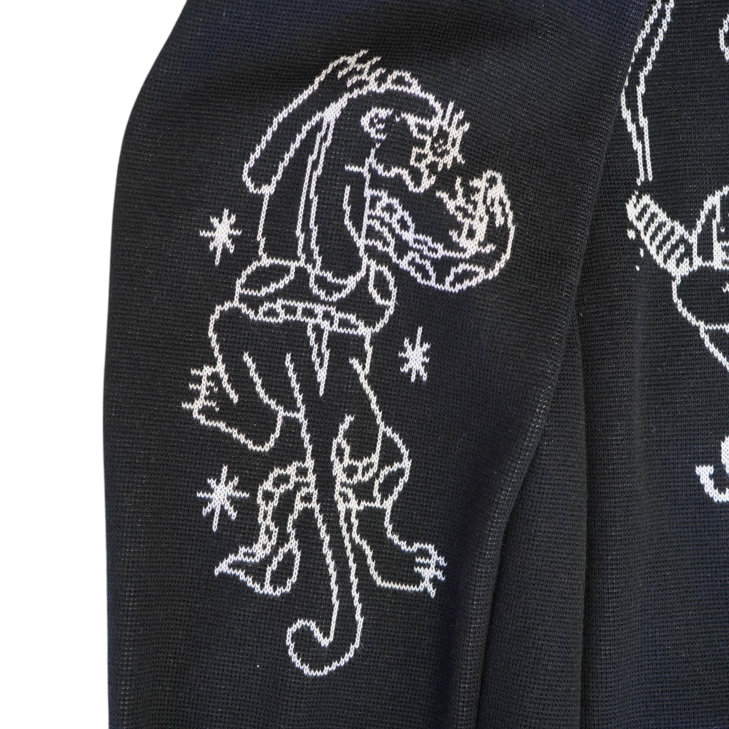 SK OLDIES ジャガードクルーネックセーター "Gang Bull"