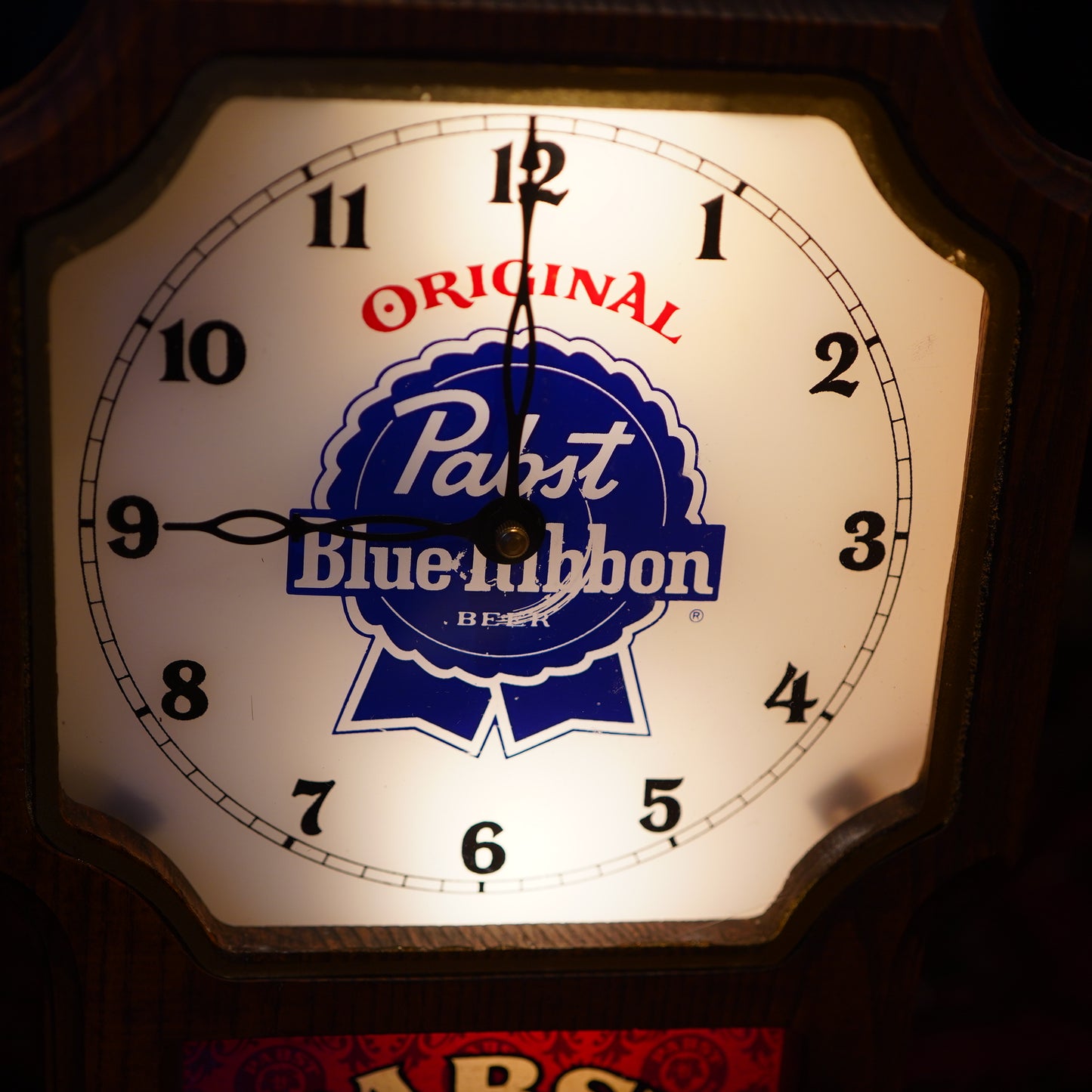 1970's Pabst Blue Ribbon 振り子時計 ライトサイン
