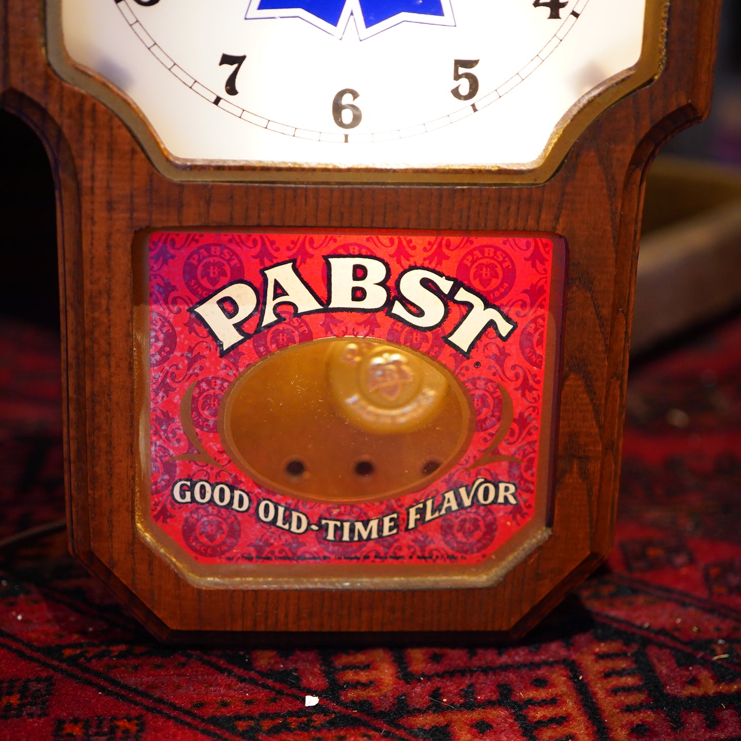 1970's Pabst Blue Ribbon 振り子時計 ライトサイン