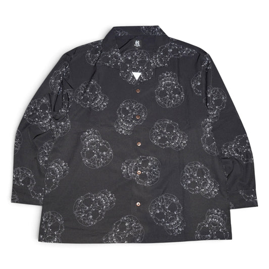 SK OLDIES pattern L/S shirt "Panther skull"