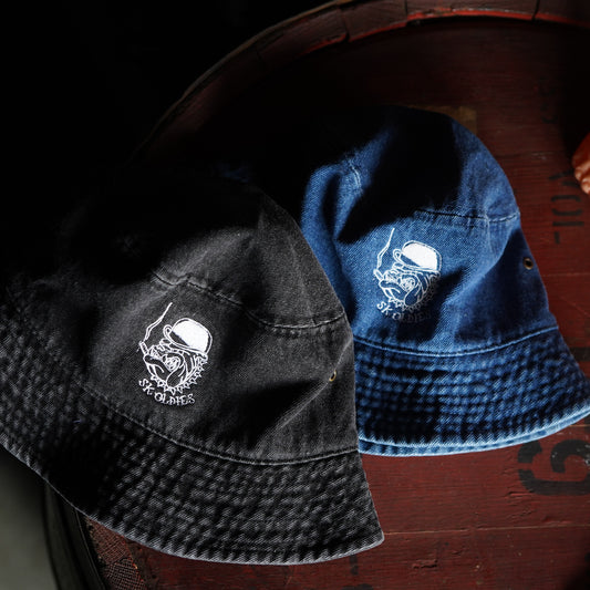 SK OLDIES "Gang Bull" デニムバケットハット