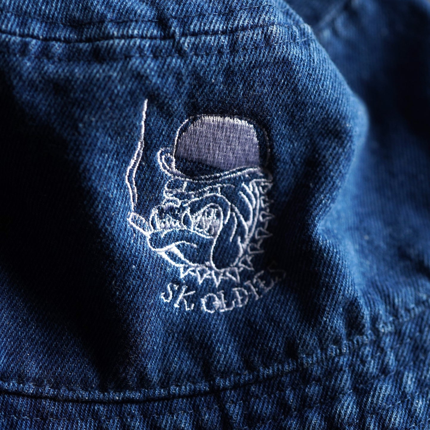 SK OLDIES "Gang Bull" デニムバケットハット