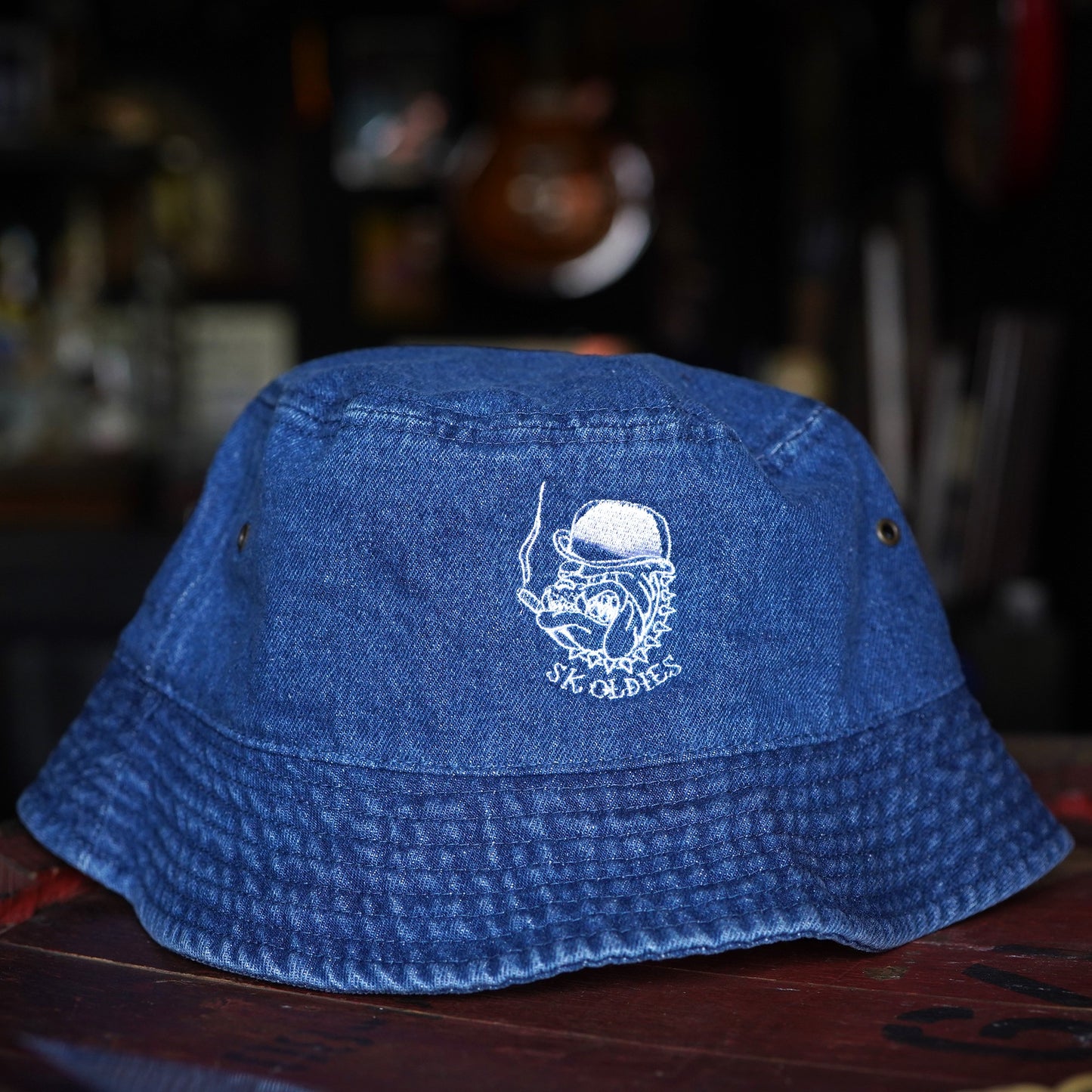 SK OLDIES "Gang Bull" デニムバケットハット