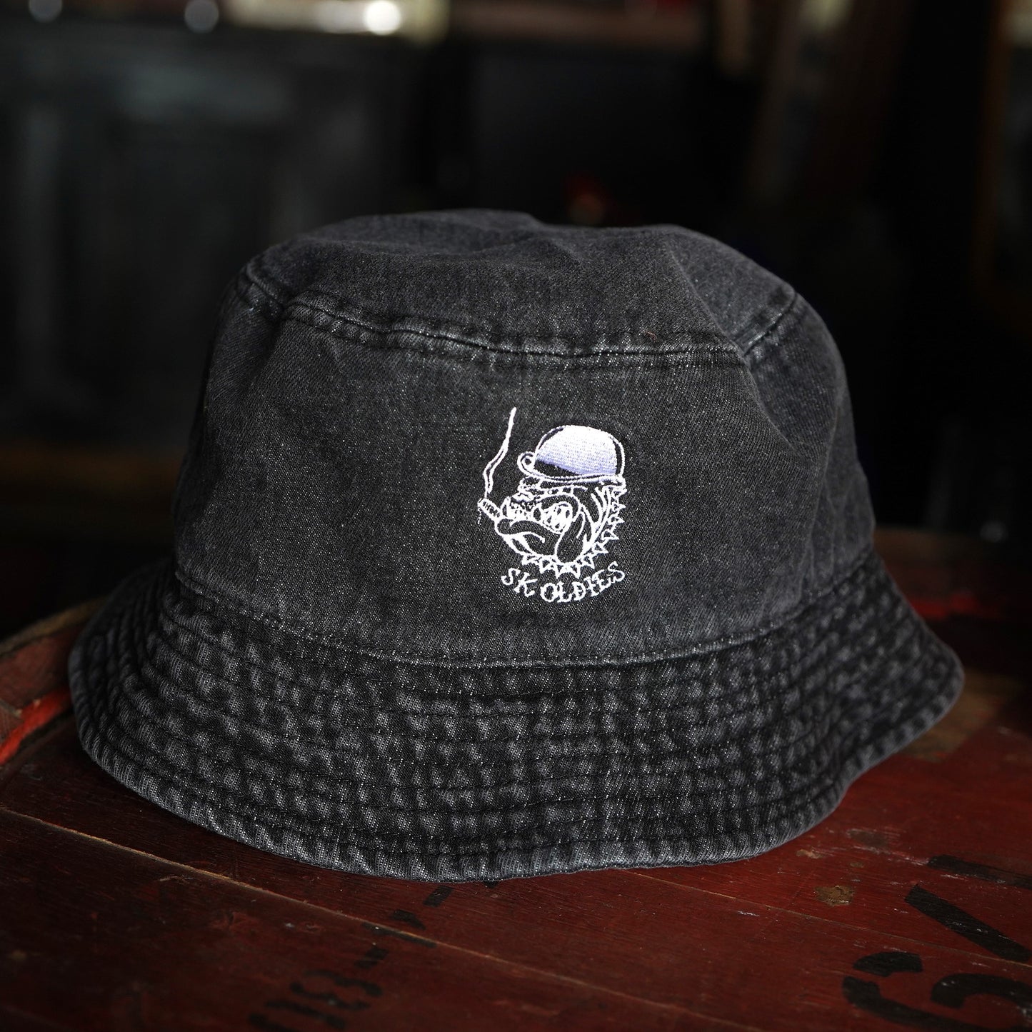 SK OLDIES "Gang Bull" デニムバケットハット