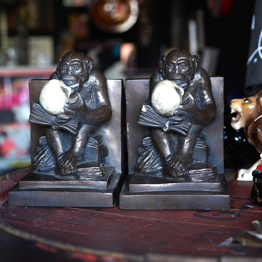 1960's 頭蓋骨を持つ猿 ブックエンド