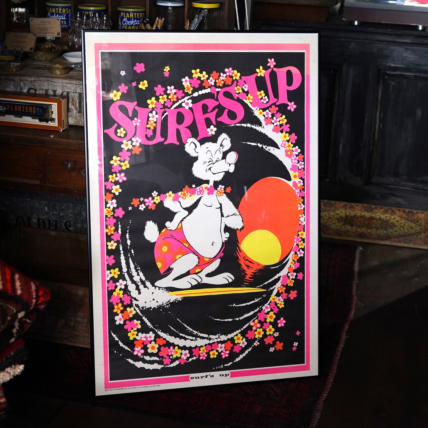 1970's ブラックライトポスター SURF'S UP