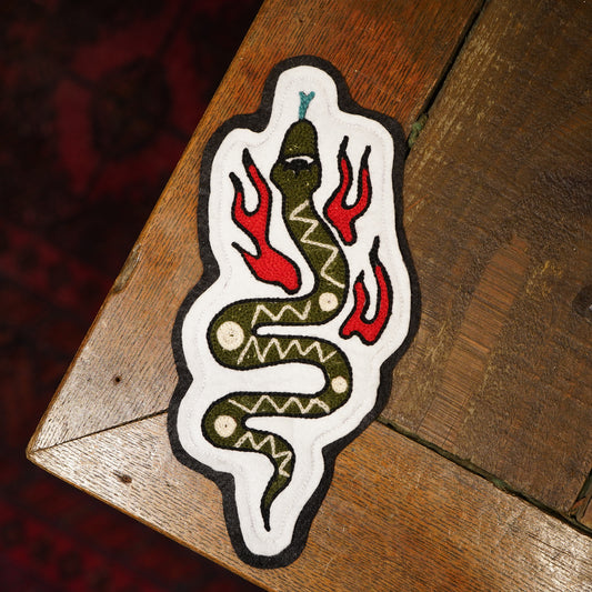 SK OLDIES チェーンステッチパッチ "SNAKE"