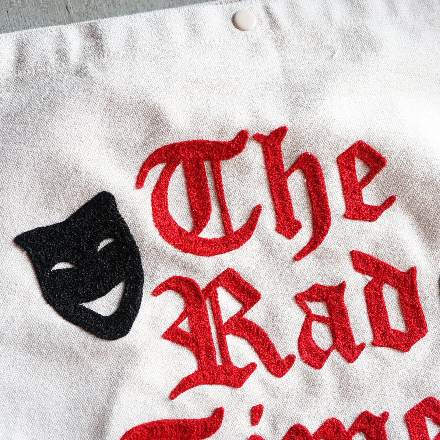 SK OLDIES チェーンステッチ ニュースペーパーバッグ "THE RAD TIMES"