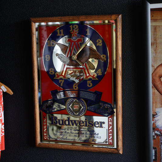 1980's Budweiser クロックミラー