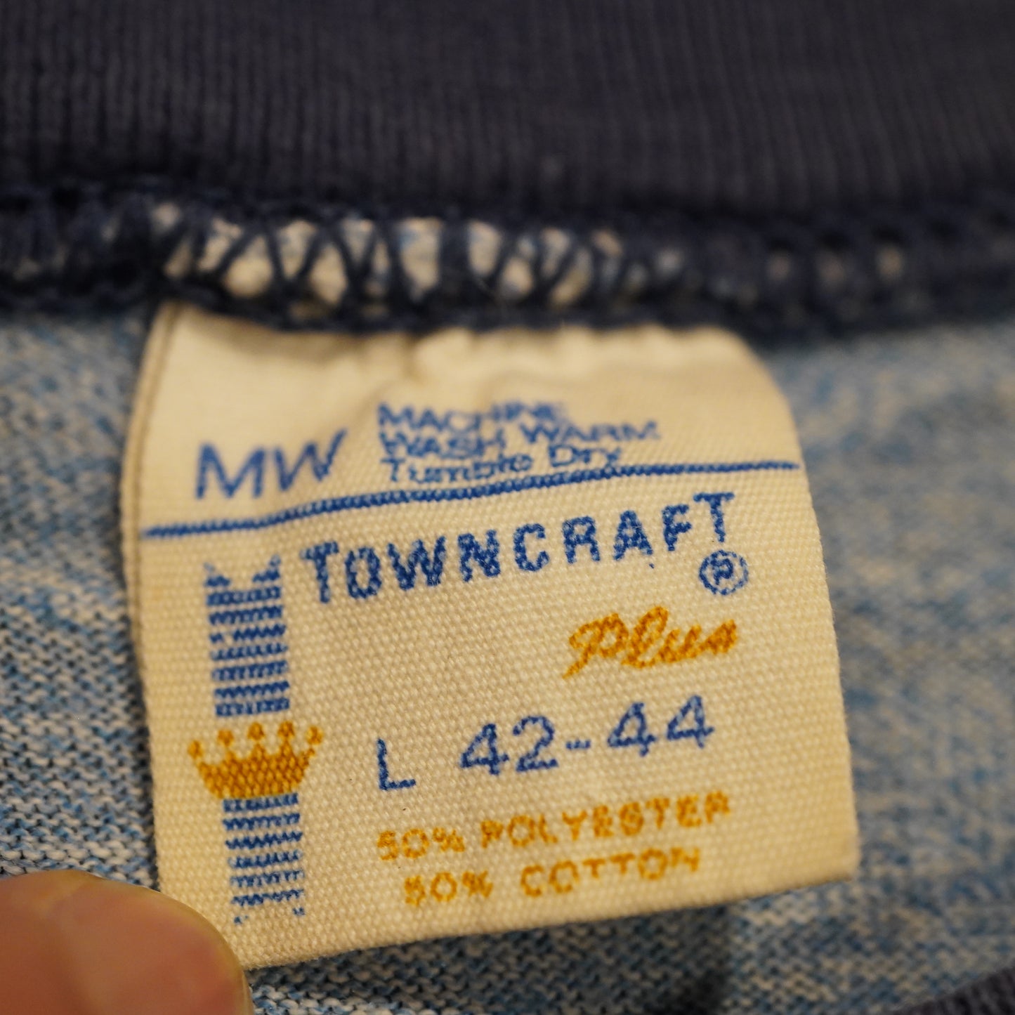 1970's TOWNCRAFT 無地リンガーTシャツ Lサイズ