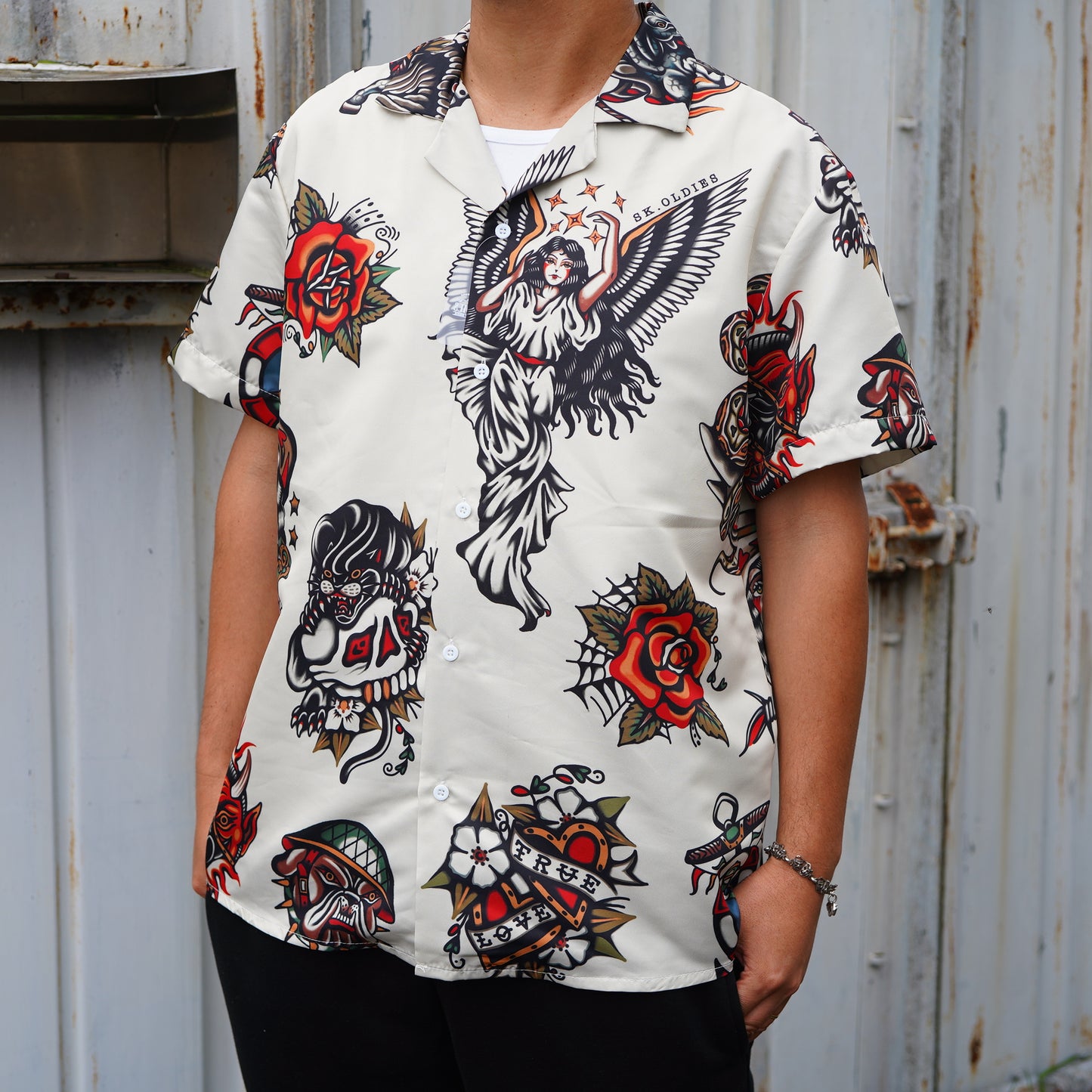 ※受注販売 SK OLDIES pattern shirt “OLD SCHOOL”