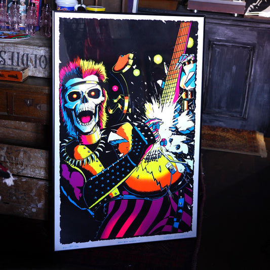 1980's ブラックライトポスター HEAVY METAL GUITARIST