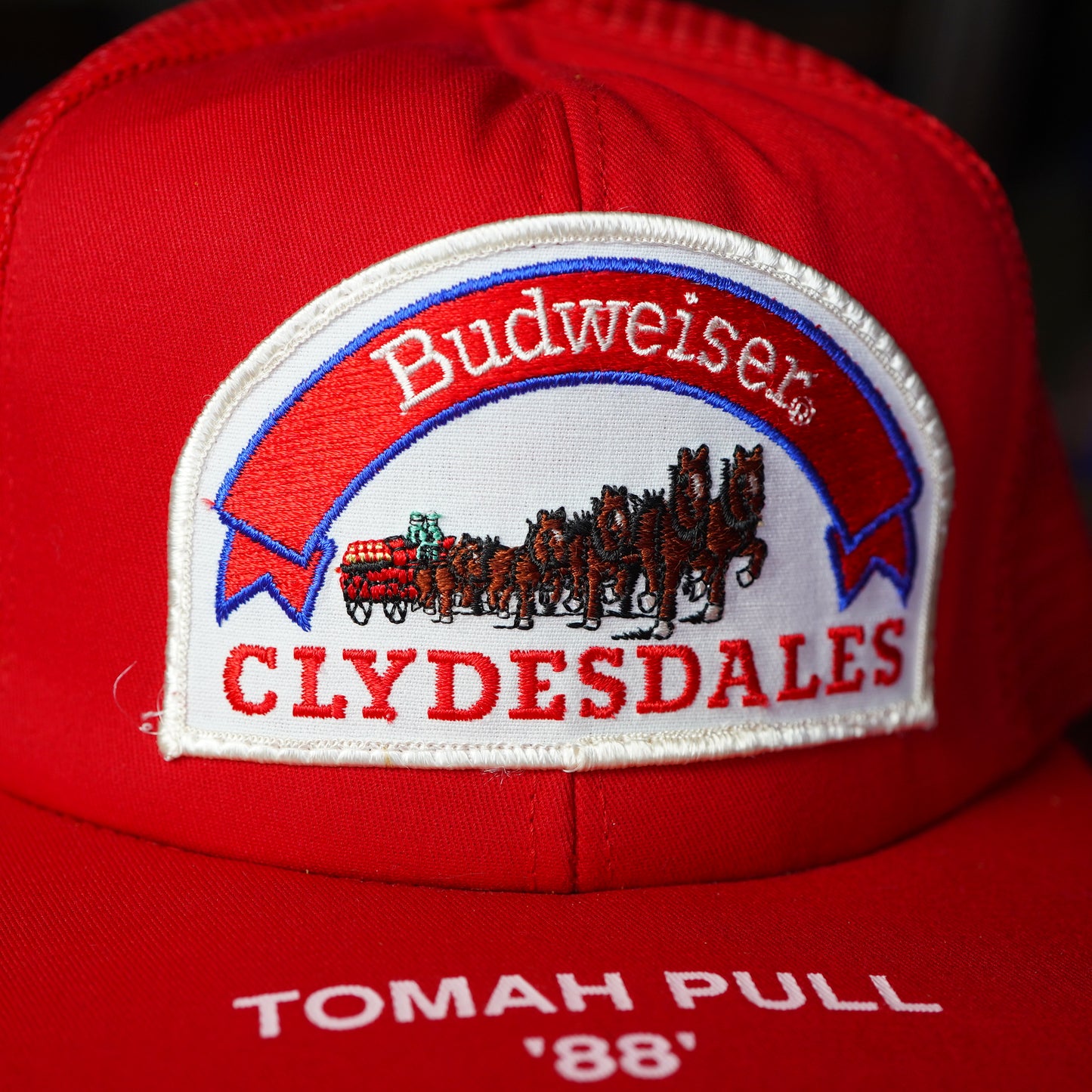1980's Budweiser キャップ バイザープリントあり
