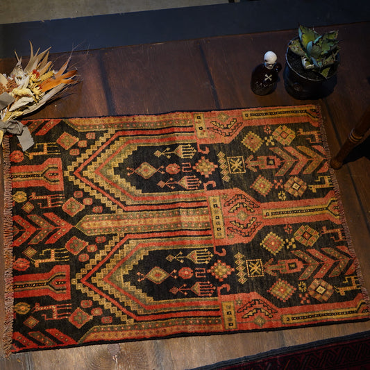 1970's Vintage トライバルラグ BALUCH 85×62