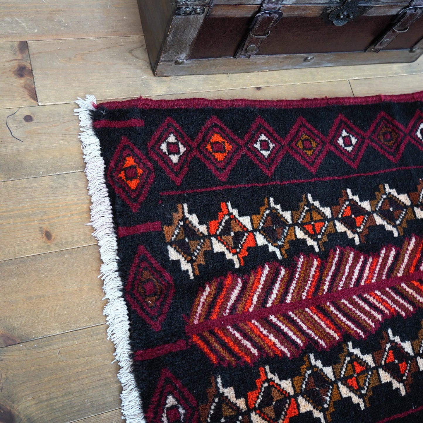 1970's Vintage トライバルラグ BALUCH 110×73 (FA835)