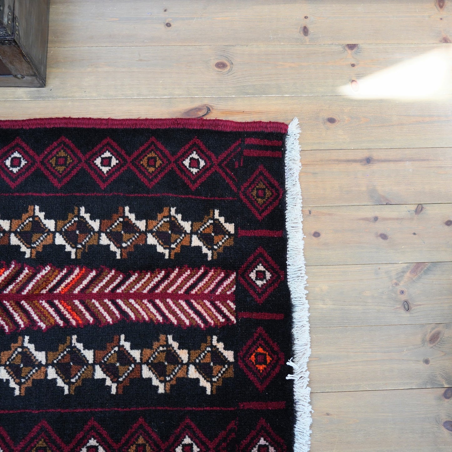 1970's Vintage トライバルラグ BALUCH 110×73 (FA835)