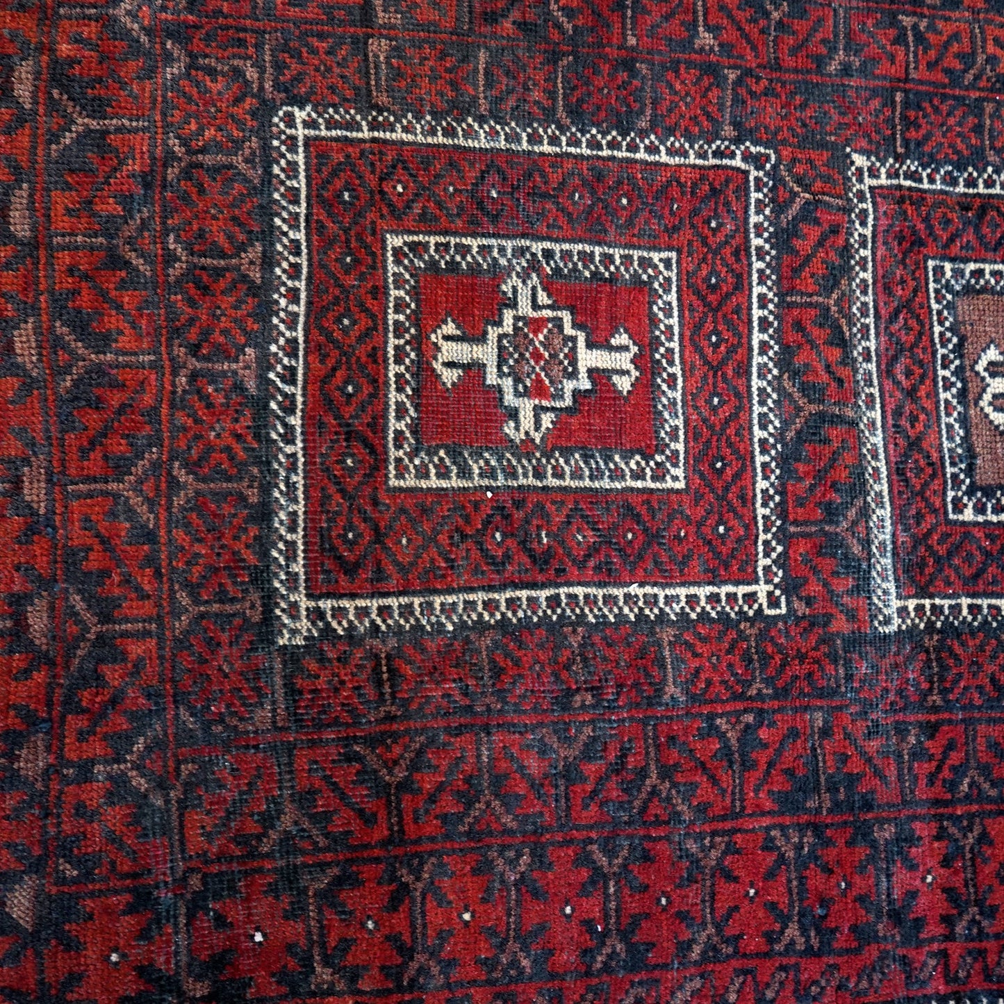 1970's Vintage トライバルラグ BALUCH 145×82 (FA811)