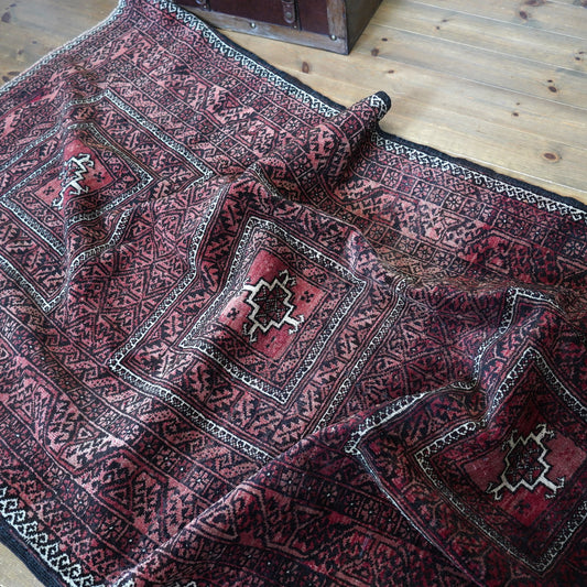 1970's Vintage トライバルラグ BALUCH 207×118 (529)