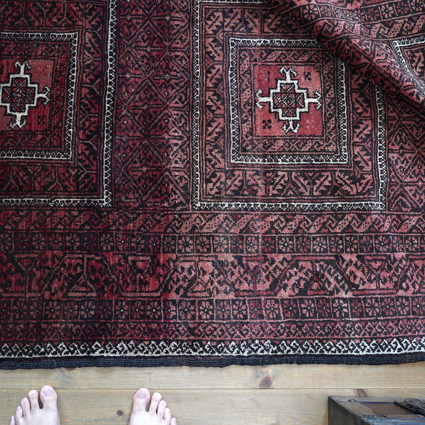 1970's Vintage トライバルラグ BALUCH 207×118 (529)