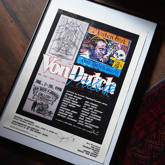 1990's JIMMY CLEVELAND "Von Dutch Tribute" サイン入り ポスター