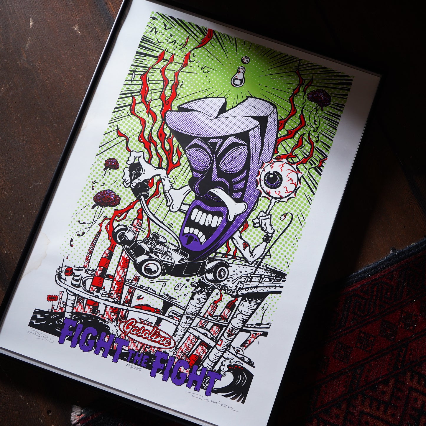 1990's FIGHT THE FIGHT サイン入り ポスター