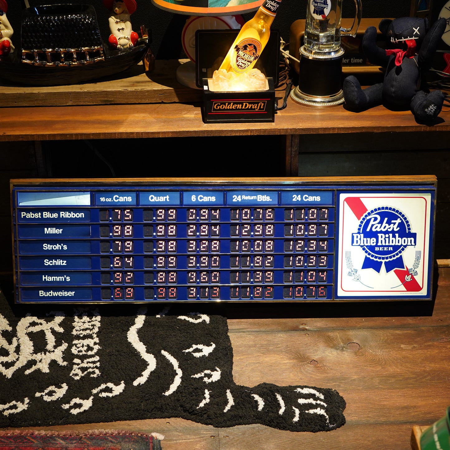 1980's PABST BLUE RIBBON メニューボード ライトサイン