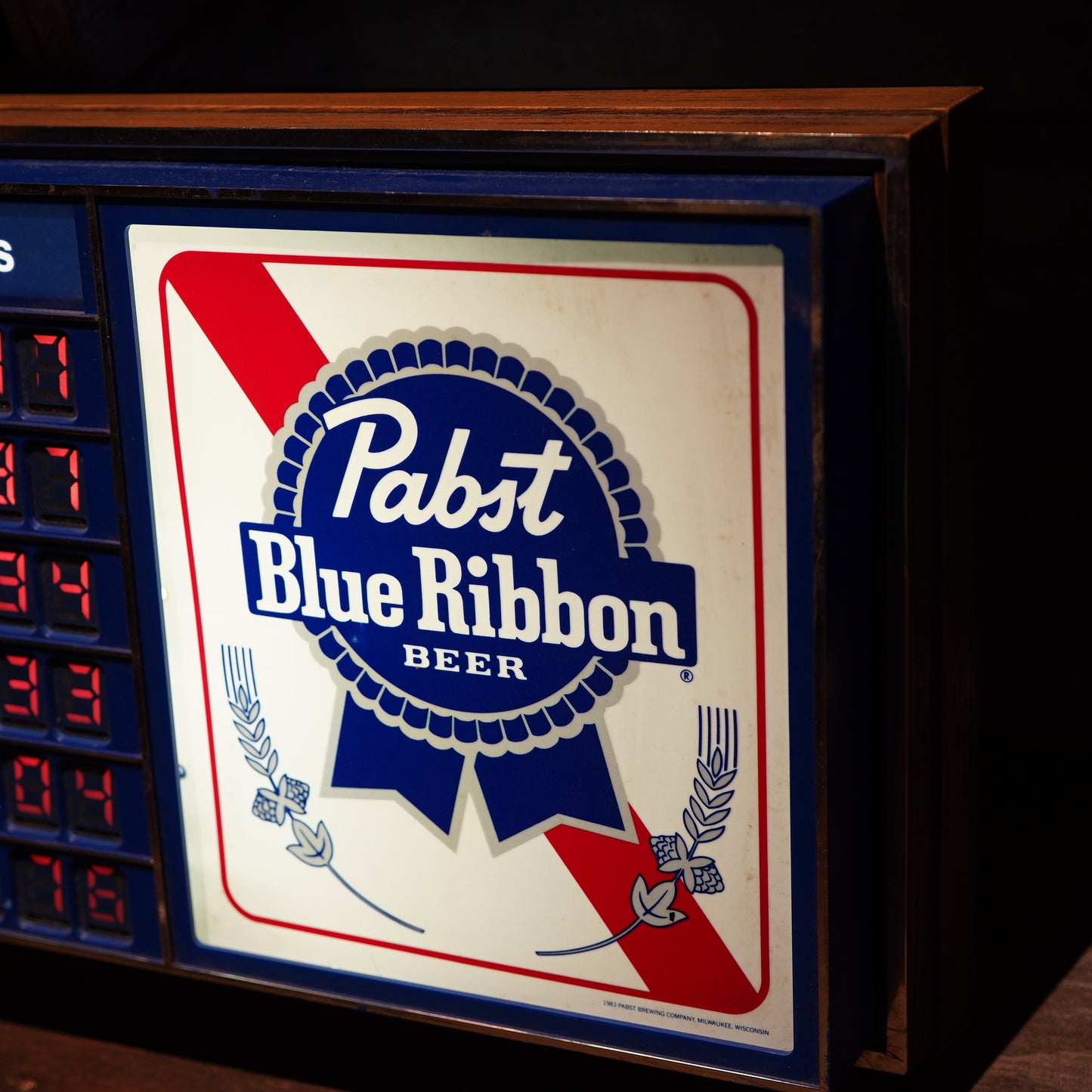1980's PABST BLUE RIBBON メニューボード ライトサイン