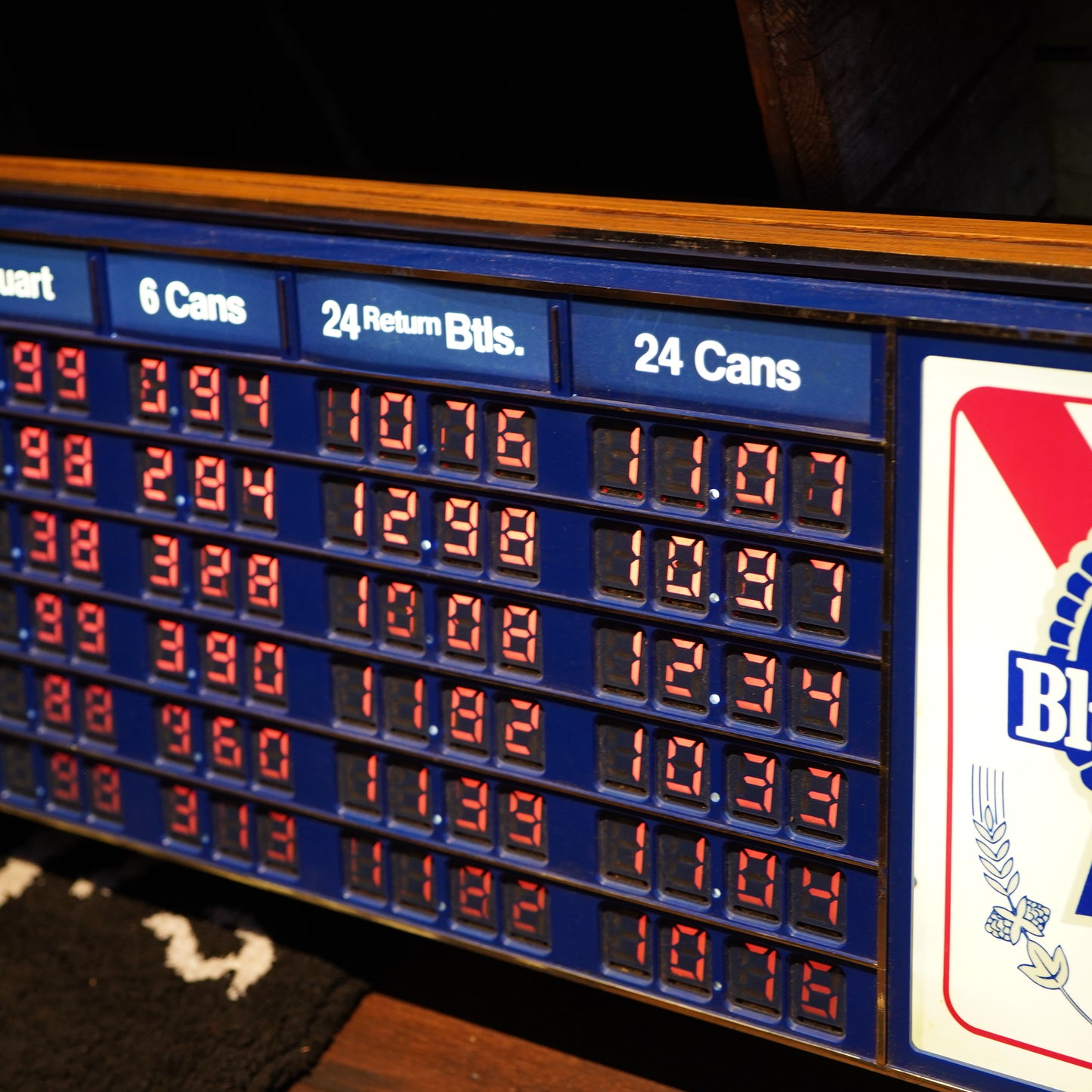 1980's PABST BLUE RIBBON メニューボード ライトサイン