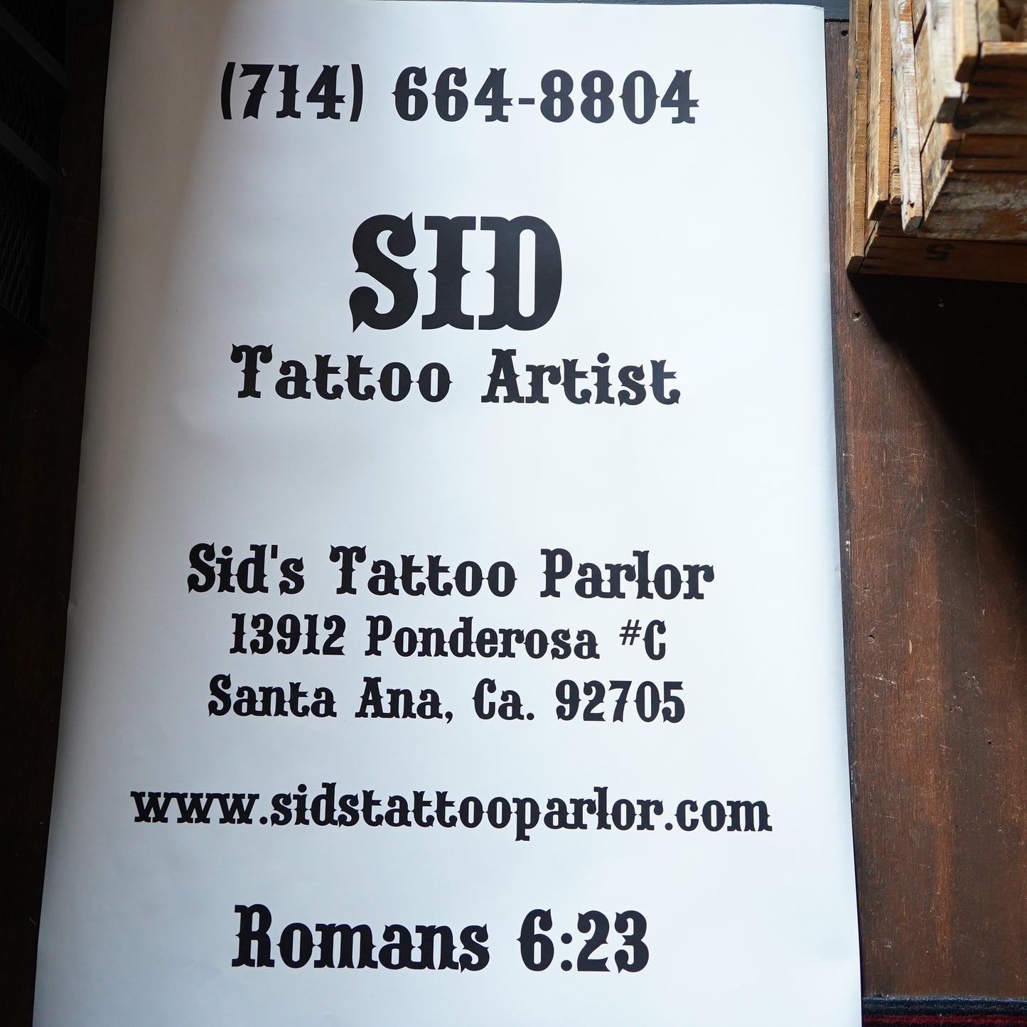 00's SID "BACK PIECE" ポスター