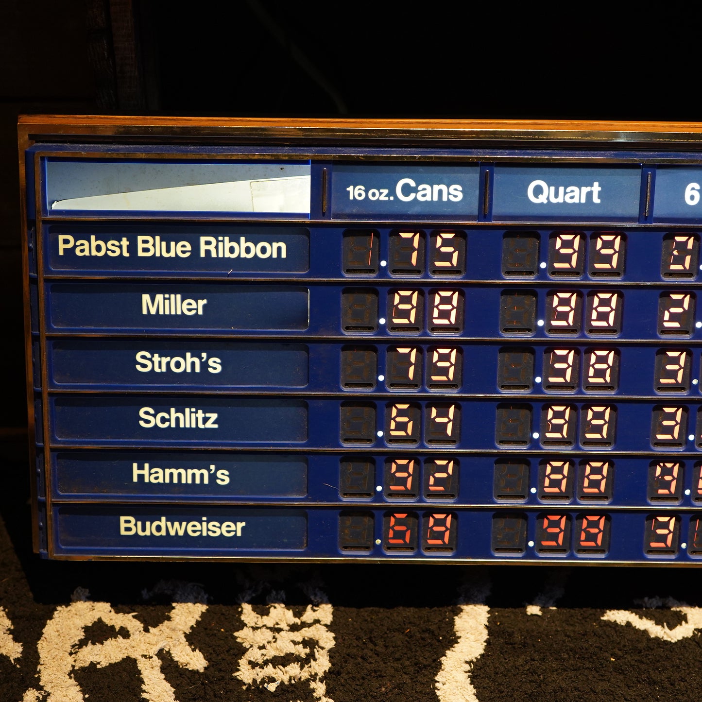 1980's PABST BLUE RIBBON メニューボード ライトサイン