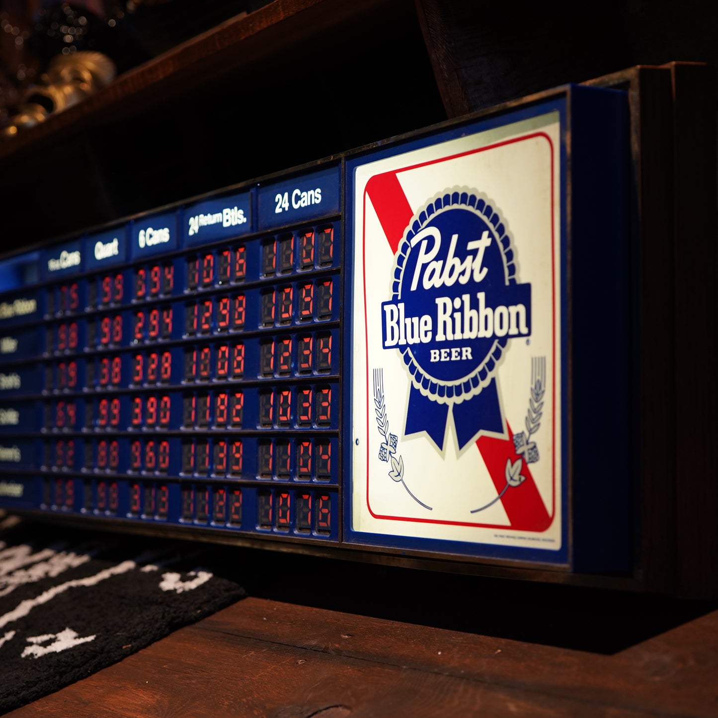 1980's PABST BLUE RIBBON メニューボード ライトサイン