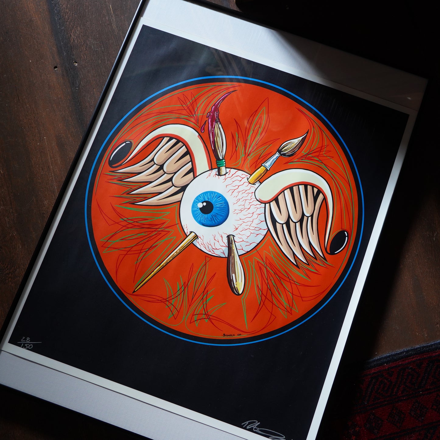 00's SEMPLE "FLYING EYEBALL" サイン入り ポスター