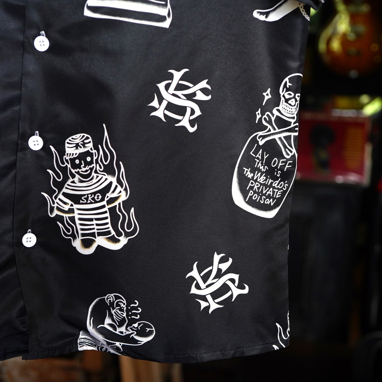 ※受注販売 SK OLDIES pattern shirt "Stay Weird.Stay Loud."