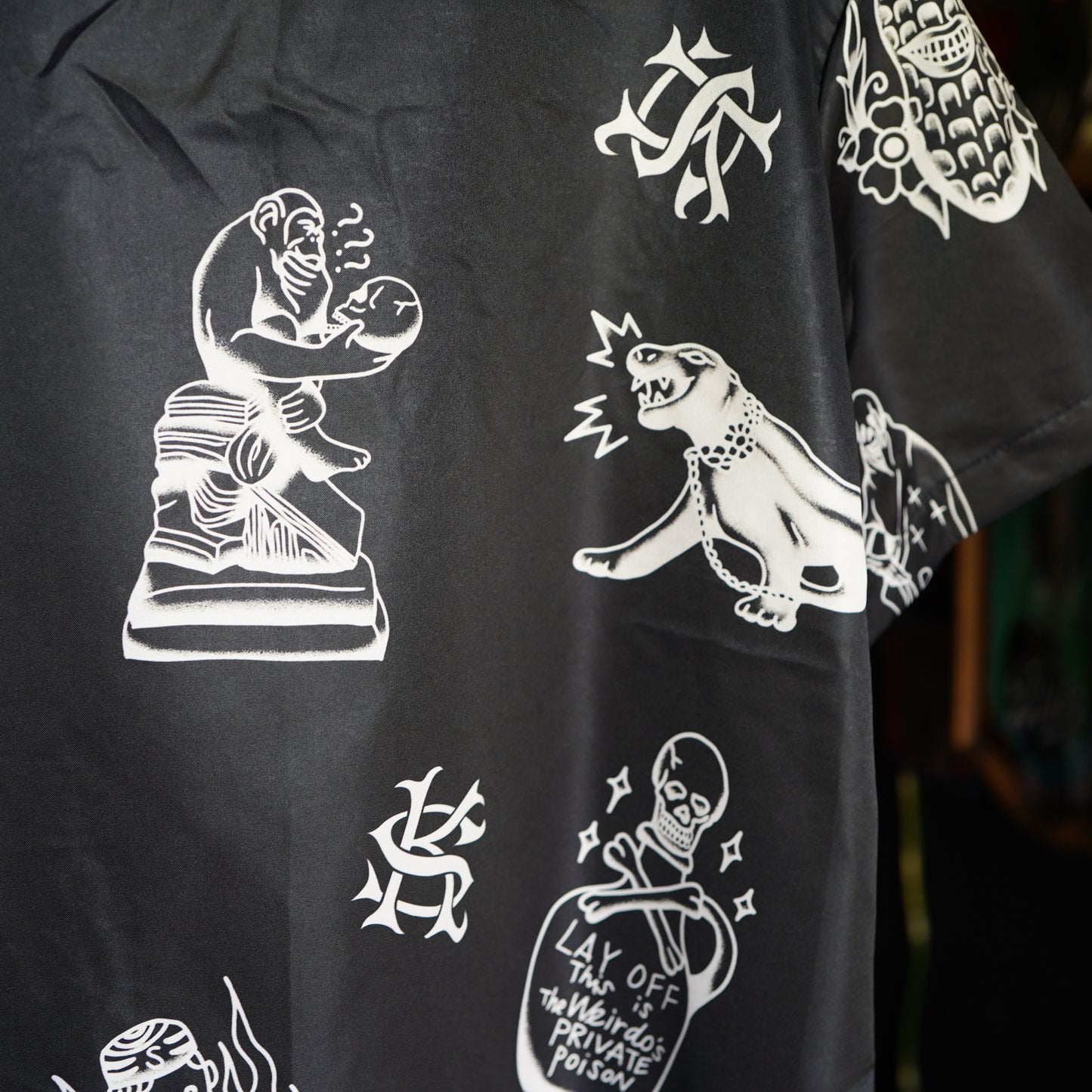 ※受注販売 SK OLDIES pattern shirt "Stay Weird.Stay Loud."