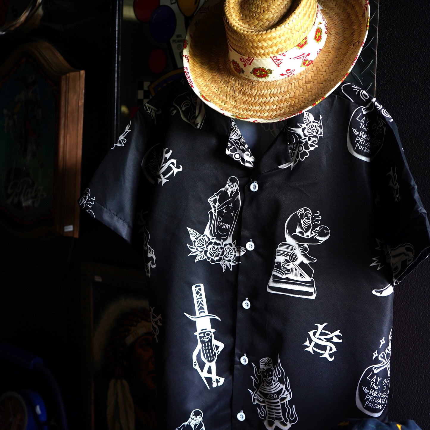 ※受注販売 SK OLDIES pattern shirt "Stay Weird.Stay Loud."