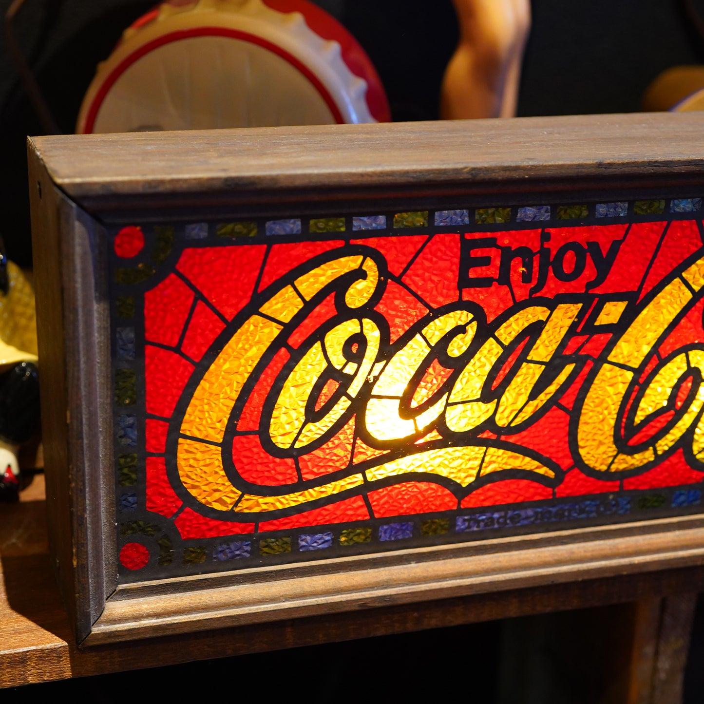 1950~1960's Coca-Cola ステンドグラス ライトサイン