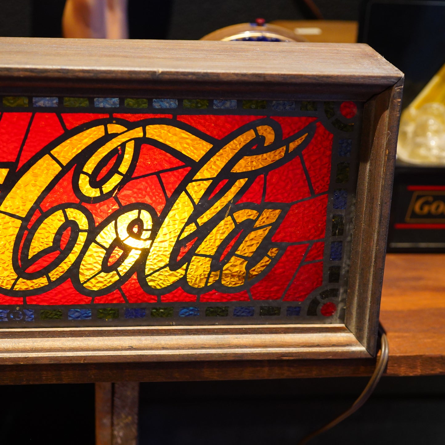 1950~1960's Coca-Cola ステンドグラス ライトサイン