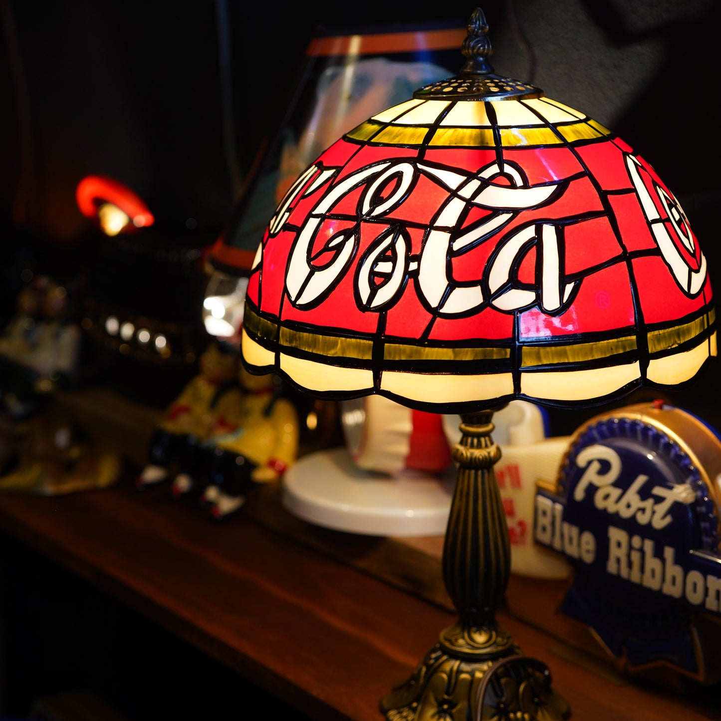 Coca-Cola ステンドグラス デスクランプ デッドストック