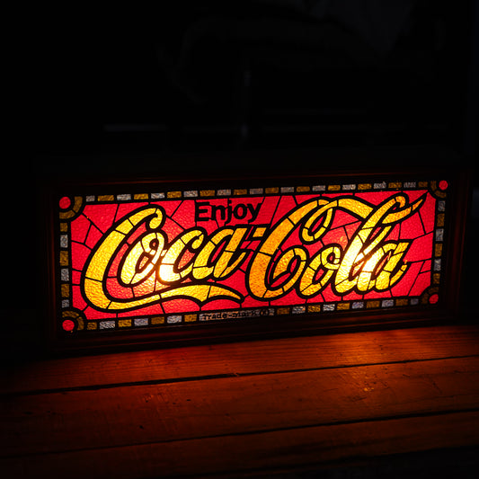 1970's Coca-Cola ステンドグラス ライトサイン