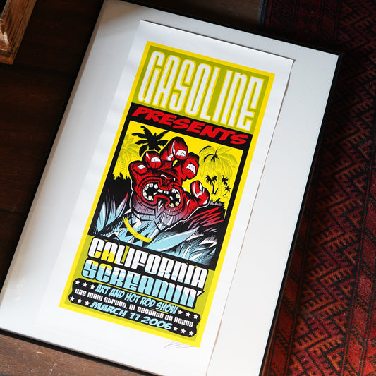 00's THE PIZZ "CALIFORNIA SCREAMIN" シルクスクリーンポスター