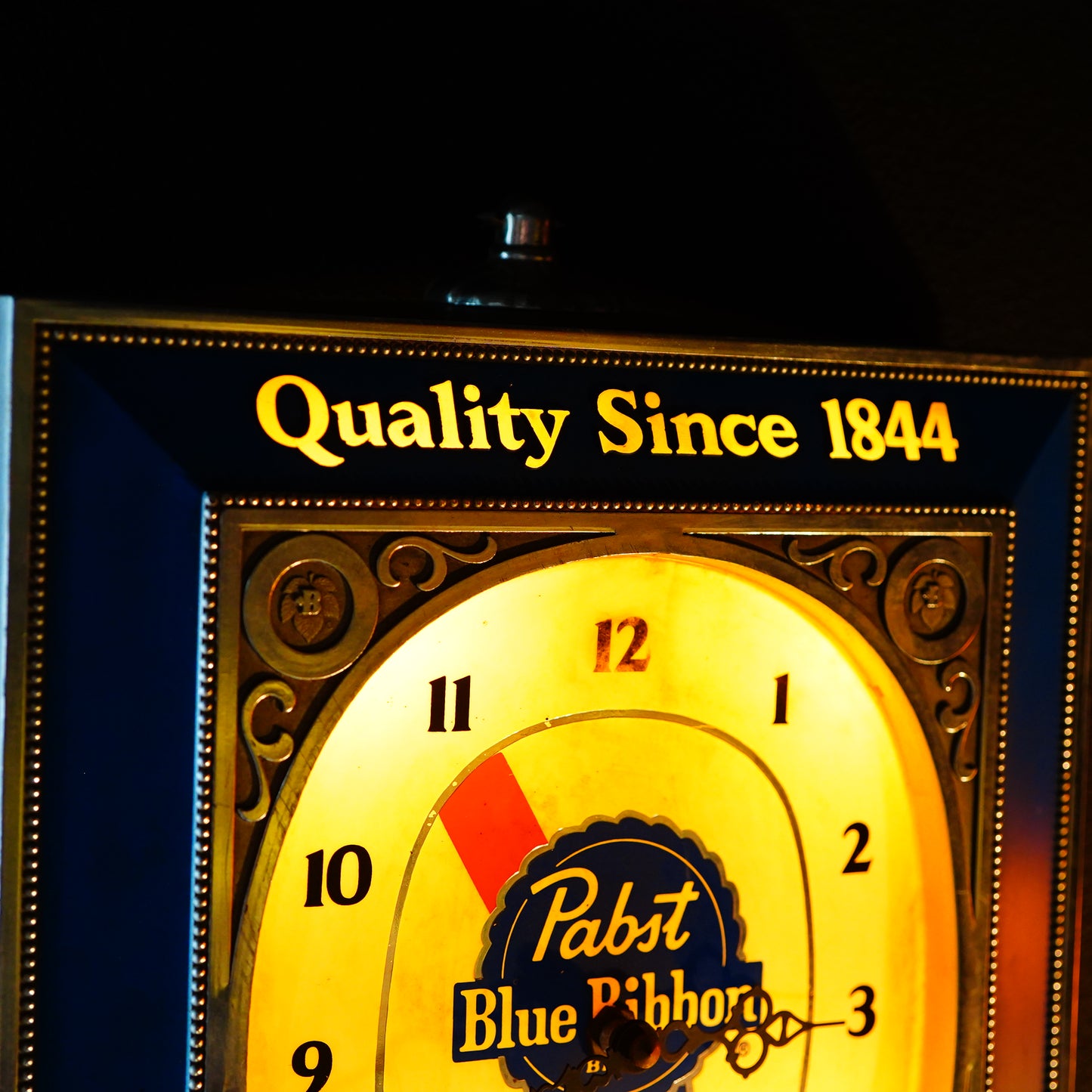 Pabst Blue Ribbon クロックライトサイン