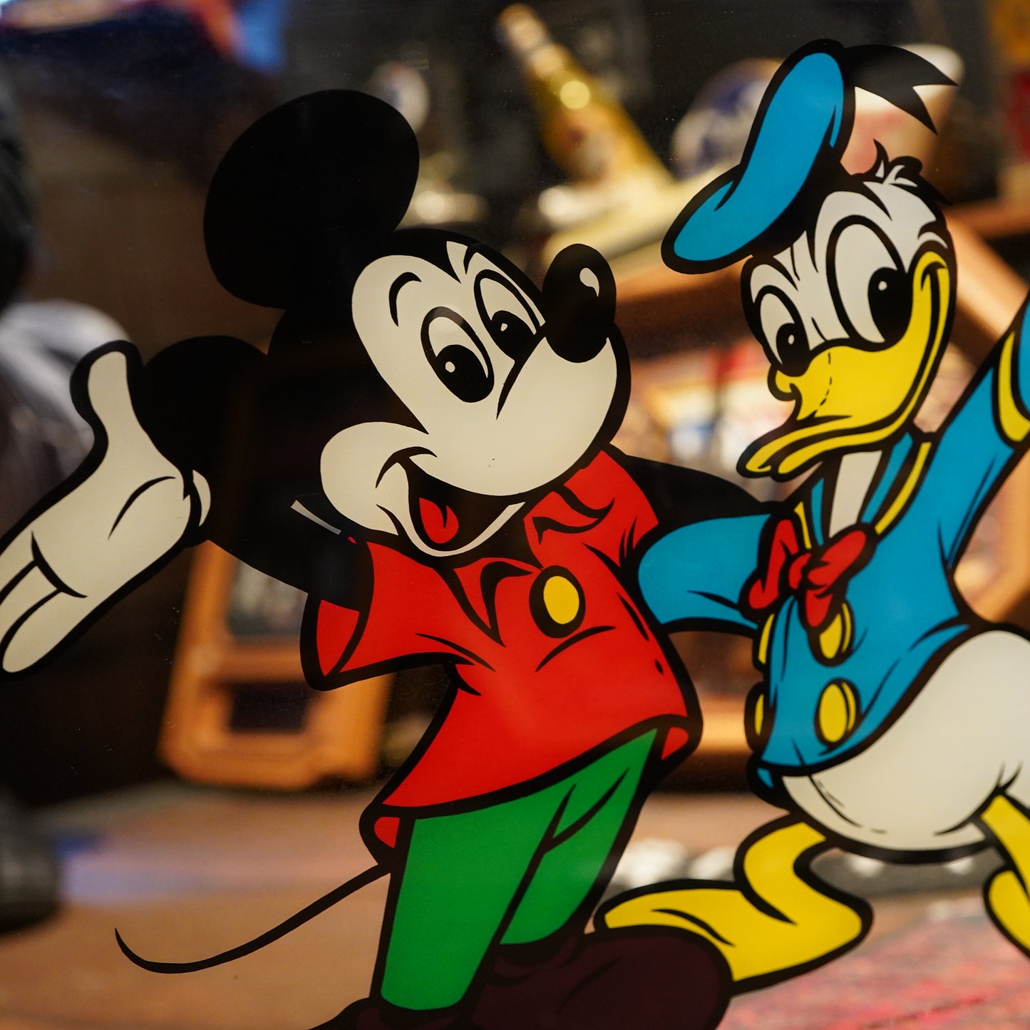 1970's ミッキーマウス&ドナルドダック パブミラー
